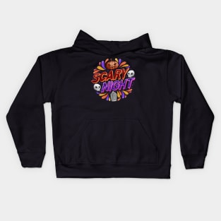 Scary night at Halloween Kids Hoodie